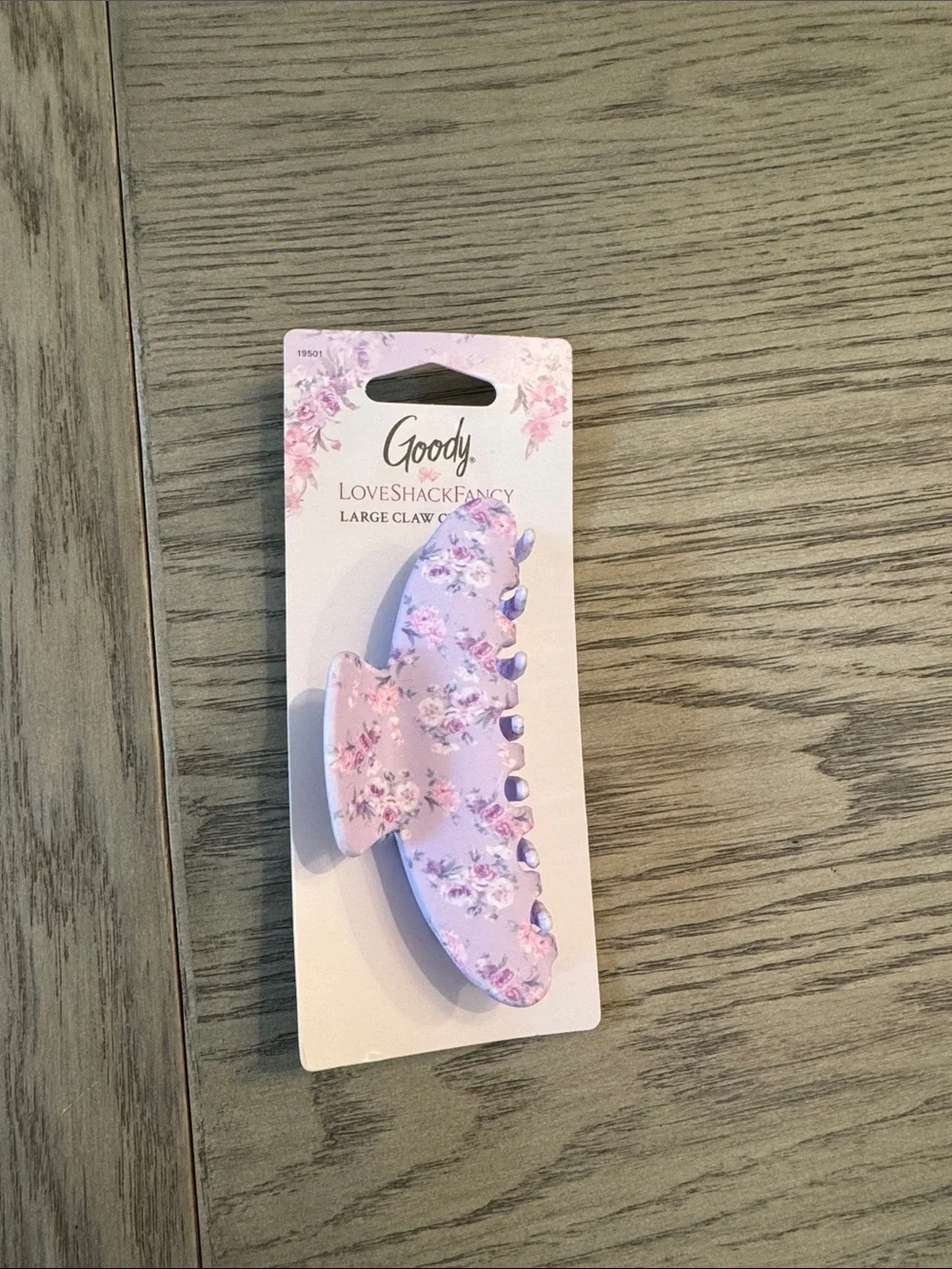 LoveShackFancy Floral Lavender Large Claw Clip